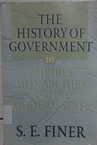 Image of The History of Govern ment From the Earliest Times Volume III