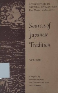 Source Of Japanese Tradition. Volume 1