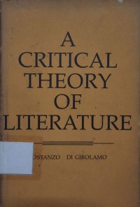 A Critical Theory of Literature