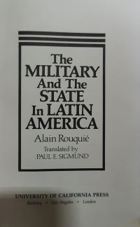 The Military and the State in Latin America