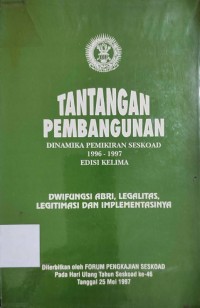 Tantangan Pembangunan : dinamika pemikiran Seskoad, 1992-1993