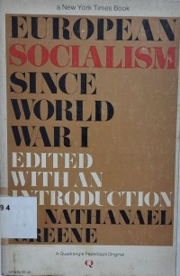 European Socialism Since World War I