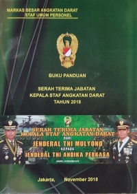 Buku Panduan Serah Terima Jabatan Kepala Staf Angkatan darat Tahun 2018