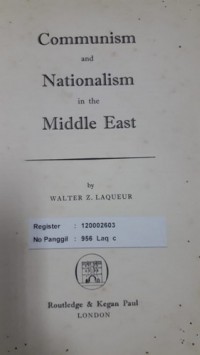 Communism and Nationalism in the Middle East