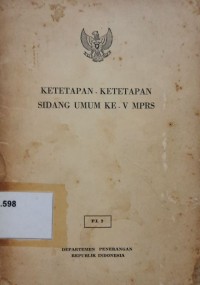 Ketetapan-Ketetapan Sidang Umum ke-V MPRS