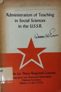 Administration of teaching  in social science