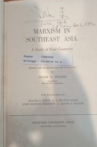 Marxism in Southeast Asia : a study of four countries