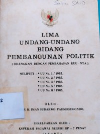 Lima Undang-Undang Bidang Pembangunan Politik