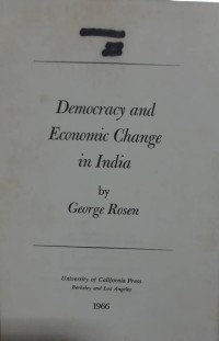 Democracy and Economy Change in India