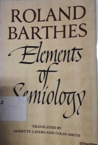 Elements of Semiology