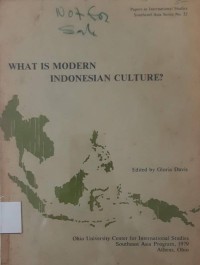 What is Modern Indonesian Culture?