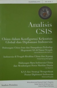 Analisis CSIS Vol.45 NO. 2 Kuartal Kedua 2016