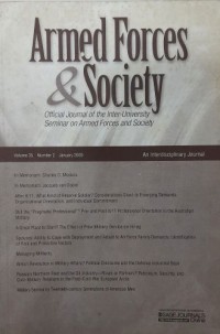 Armed Forces & Society Volume 35 Number 2 January 2009 Official Journal of the Inter-University Seminar on Armed Forces and Society