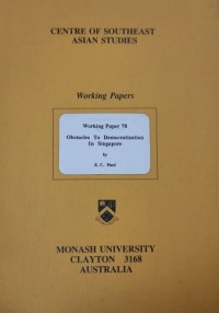 Image of Centre of Southeast ASIAN Studies Working Papers 78