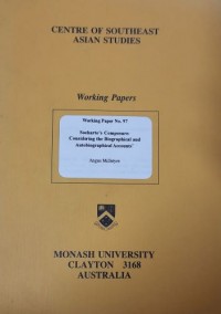 Centre of Southeast ASIAN Studies Working Papers No. 97