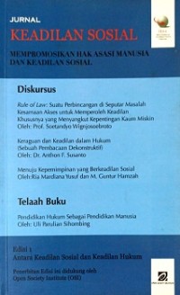Image of Jurnal Keadilan Sosial: Mempromosikan Hak Asasi Manusia dan Keadilan Sosial