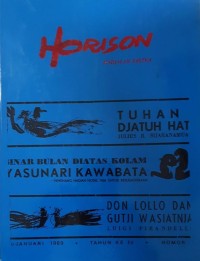 Horison Madjalah Sastra : Tuhan Djatuh Hati Djanuari 1969 Tahun ke IV