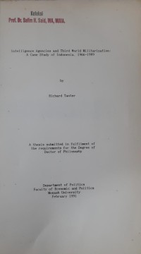 Intelligence Agencies and Third World Militarization: A Case Study of Indonesia, 1966-1989