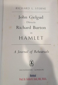 John Gielgud Direct Richard Burton