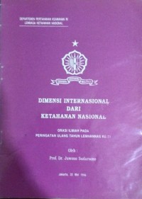 Dimensi Internasional dari Ketahanan Nasional
