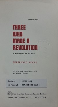Three Who Made a Revolution : a biographical history. Volume 2