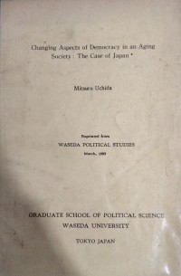 Changing Aspects of Democracy an Aging Society: The Case of Japan